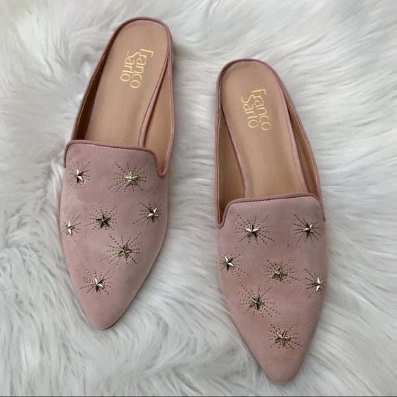 franco sarto pink loafers